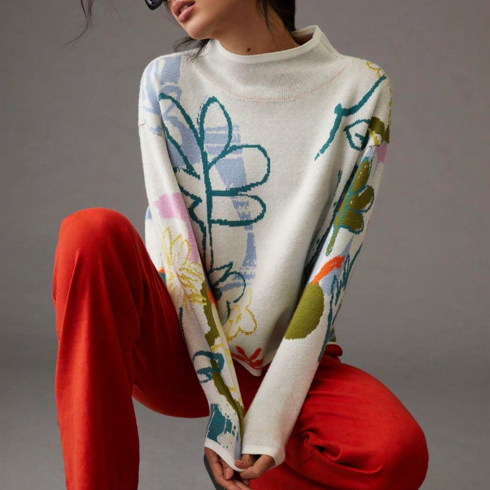 Maeve The Carys Mock-Neck Sweater - Size XS